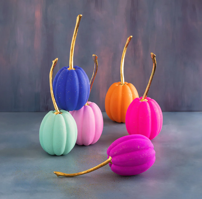 Glitterville Rainbow Pumpkin Tall, Large Assorted - Gabrielle's Biloxi