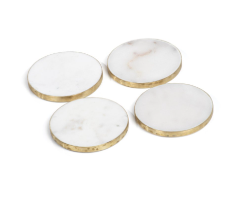 Marmo Marble Round 4"Coaster Set - Gabrielle's Biloxi