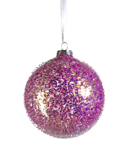 Confetti Glass Ball Ornament - Multi Pink - Gabrielle's Biloxi