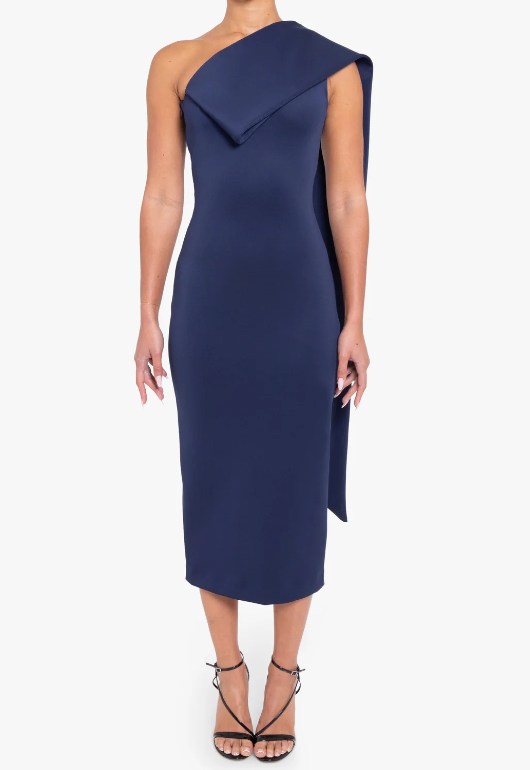 Black Halo Dolores Cocktail Midi - Pacific Blue - Gabrielle's Biloxi