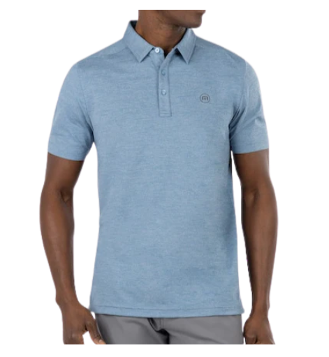 Travis Mathew Heating Up Polo - Heather Copen Blue - Gabrielle's Biloxi