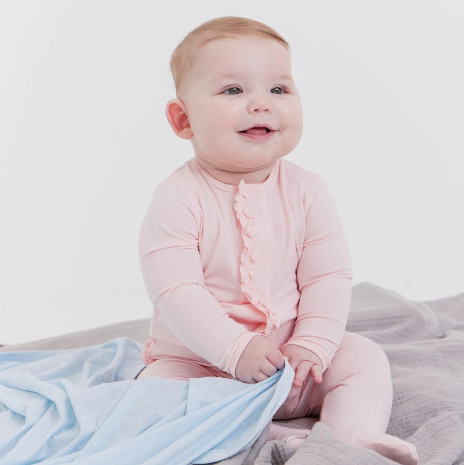 Magnetic Me Pink Dogwood Modal Magnetic Ruffle Footie - Gabrielle's Biloxi