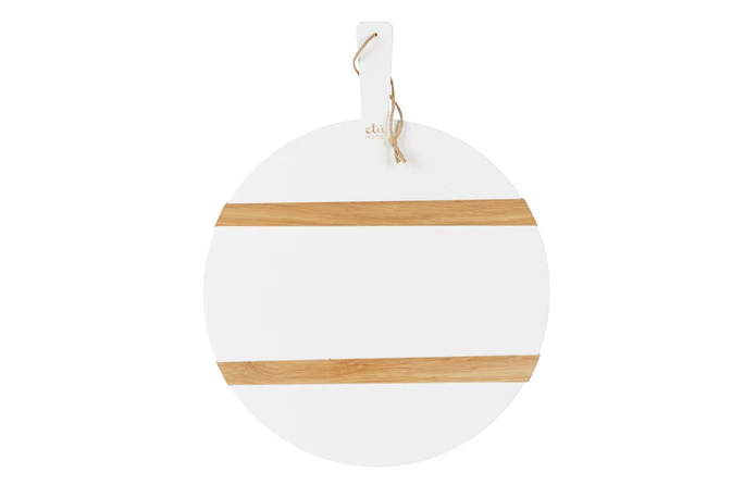 White Round Mod Charcuterie Board, Medium - Gabrielle's Biloxi
