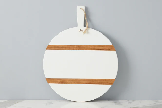 White Round Mod Charcuterie Board, Medium - Gabrielle's Biloxi