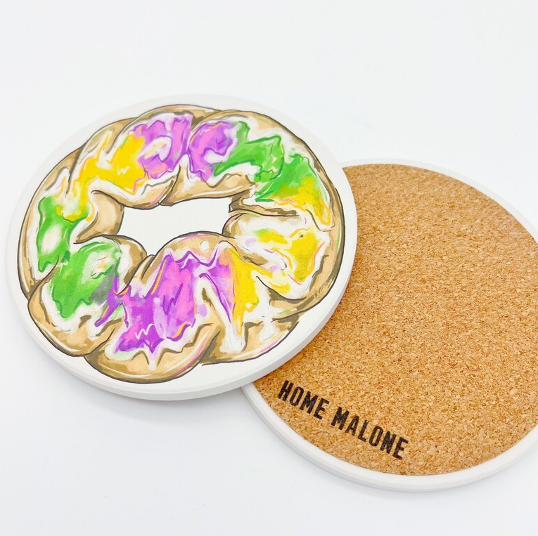 King Cake Coaster - Gabrielle's Biloxi