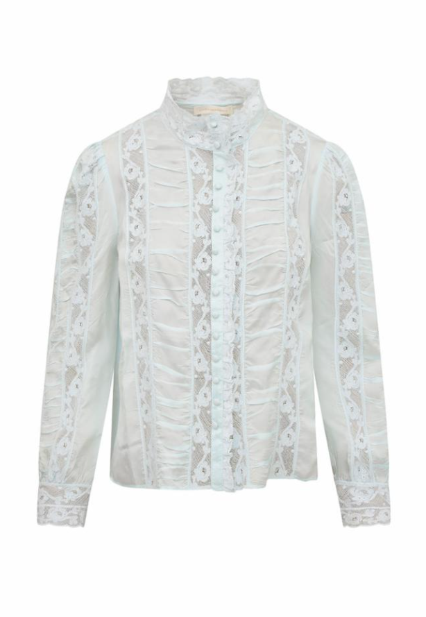 Love Shack Fancy Jacque Top - Ice Blue - Gabrielle's Biloxi