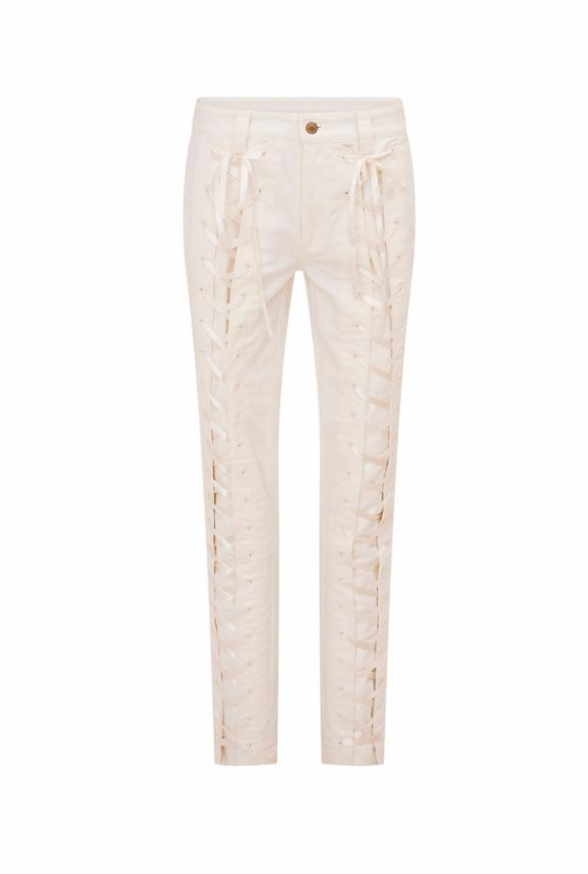 Love Shack Fancy Doro Pant - Cream - Gabrielle's Biloxi