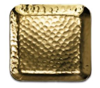 Gilded Square Hammered Tray, Small - Gabrielle's Biloxi