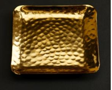 Gilded Square Hammered Tray, Small - Gabrielle's Biloxi
