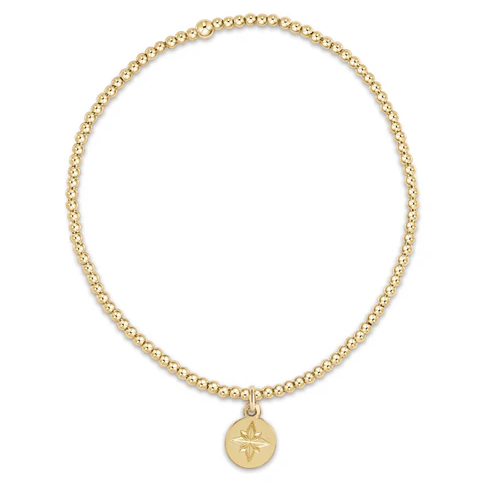 Enewton Classic Gold 2mm Bead Bracelet - Direction Gold Disc - Gabrielle's Biloxi