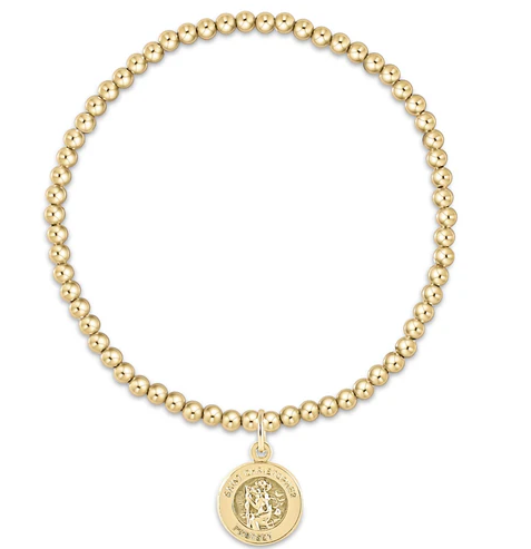 Enewton Classic Gold 3mm Bead Bracelet - Protection Gold Disc - Gabrielle's Biloxi