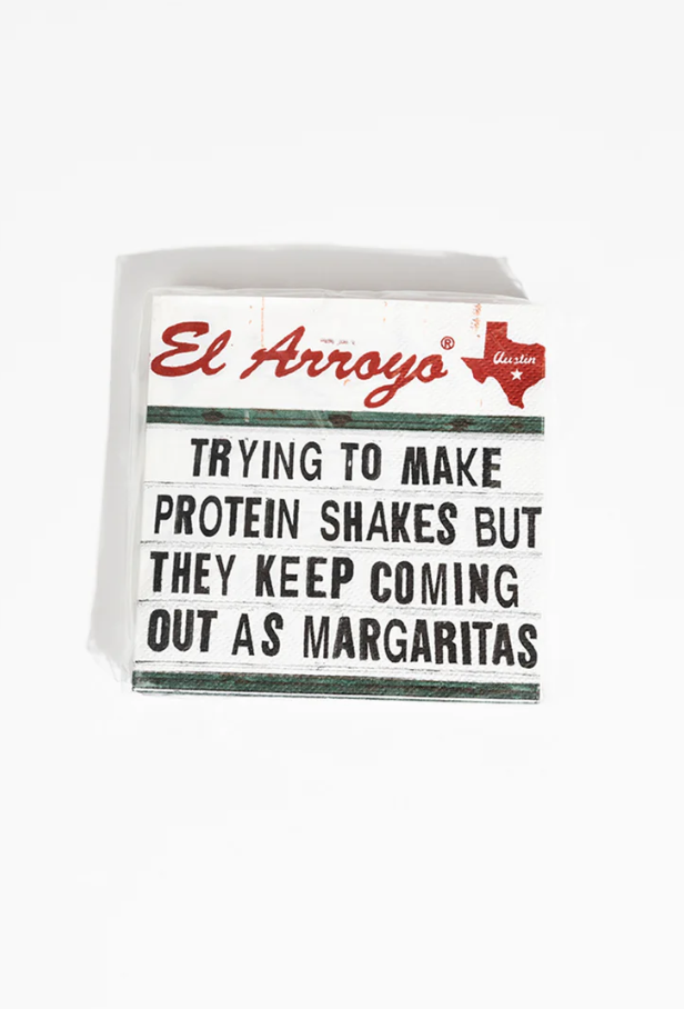 El Arroyo Cocktail Napkins - Protein Shakes - Gabrielle's Biloxi