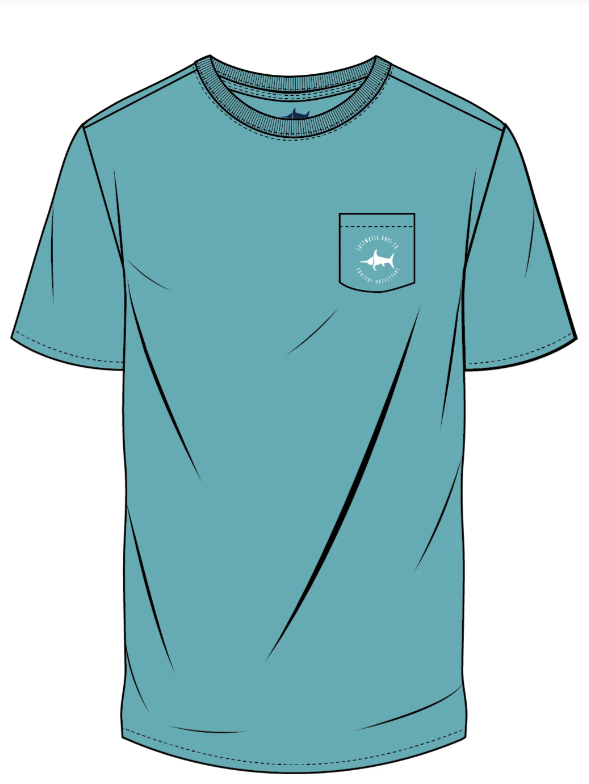 Boys Crab Short Sleeve Graphic Tee - Aqua - Gabrielle's Biloxi