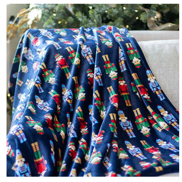 Nutcracker March Throw - Navy/Multi 50x60 - Gabrielle's Biloxi