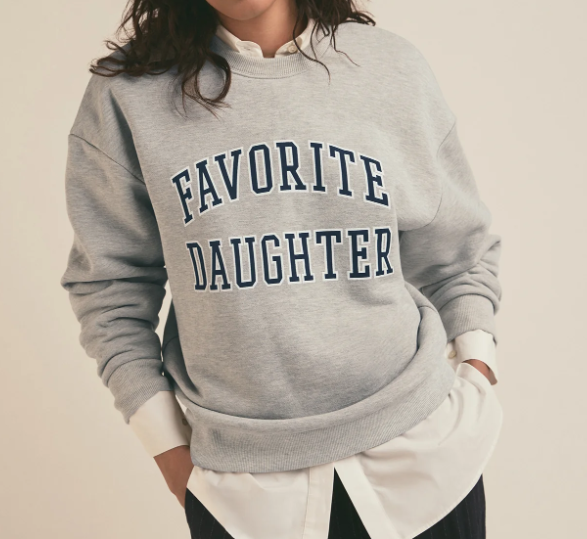Favorite Daughter Collegiate Sweatshirt - Grey - Gabrielle's Biloxi