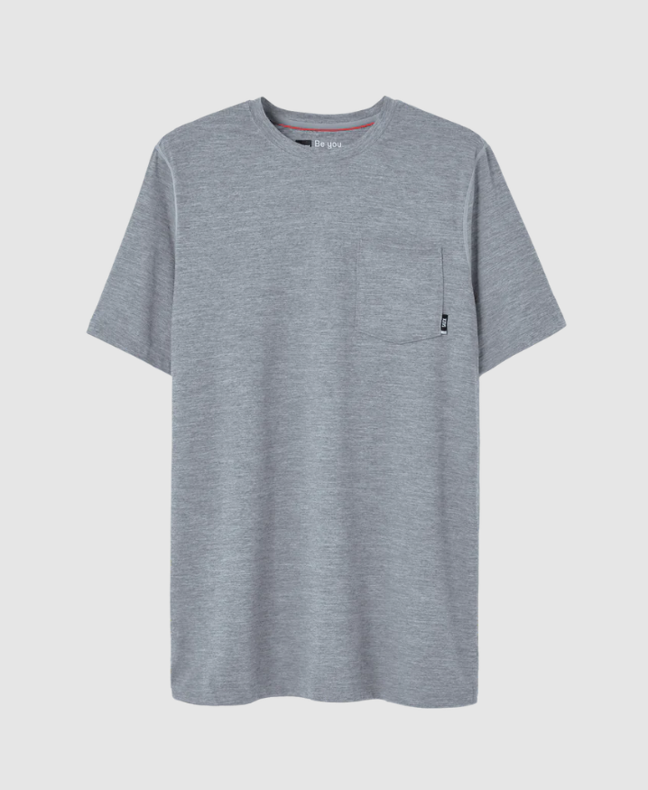 Saxx Droptemp All Day Cooling Short Sleeve Pocket Tee - Tradewinds Heather - Gabrielle's Biloxi