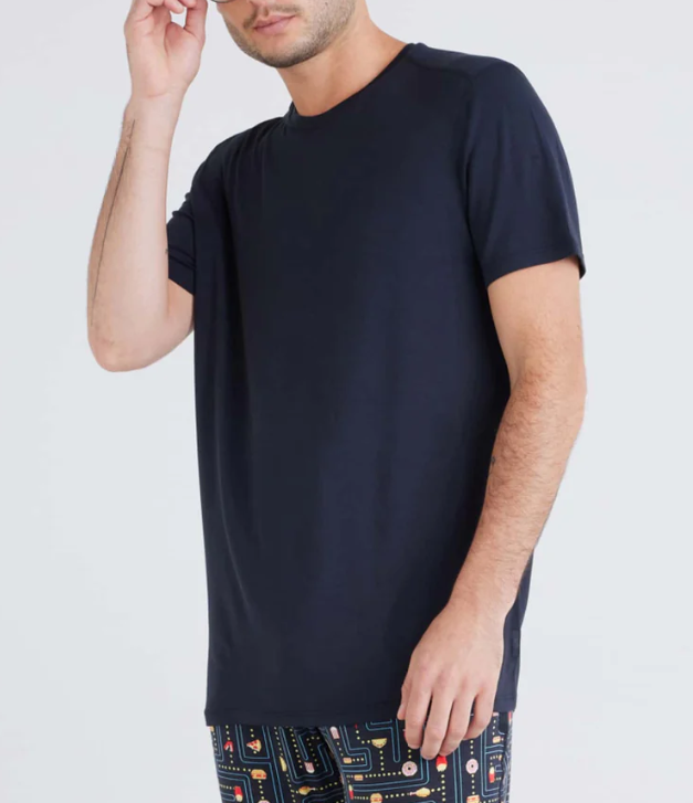 Saxx Snooze Short Sleeve Tee - Black - Gabrielle's Biloxi