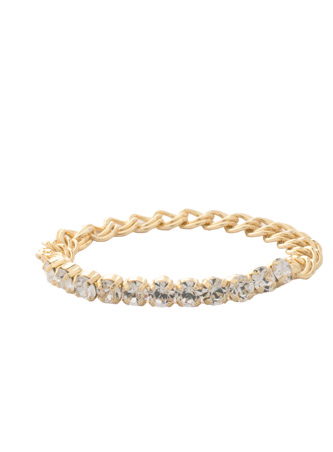 Sorrelli Mini Crystal and Chain Stretch Bracelet - Crystal - Gabrielle's Biloxi