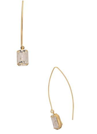 Sorrelli Bobbi Threader Hoop Earrings - Crystal - Gabrielle's Biloxi