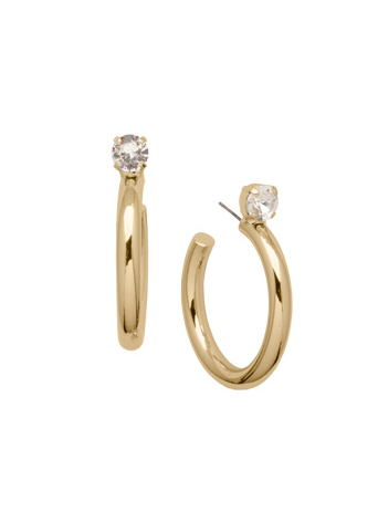 Sorrelli Keeley Studded Hoop Earrings - Crystal - Gabrielle's Biloxi