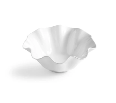 White 12.5" Clam Serving Bowl - Gabrielle's Biloxi