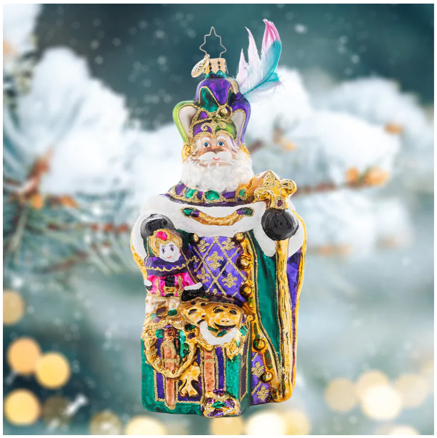 Christopher Radko Mardi Gras Claus - Gabrielle's Biloxi