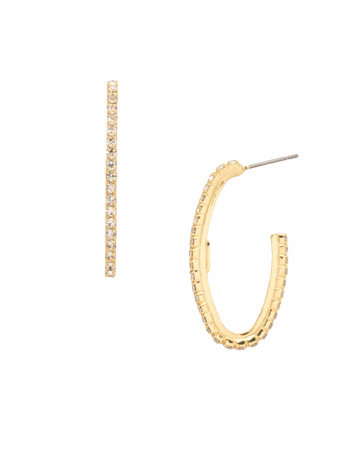 Sorrelli Shay Rhinestone Hoop Earrings - Crystal - Gabrielle's Biloxi