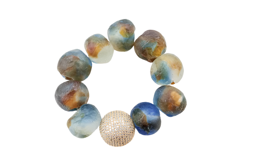 The Reign Luxe Stretch Bracelet - Blue Multi - Gabrielle's Biloxi