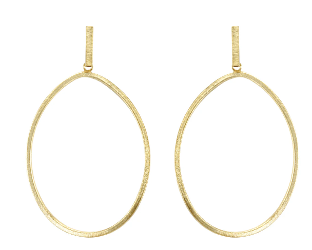 Sheila Fajl Twisted Oval Hoop Earrings - Gold - Gabrielle's Biloxi