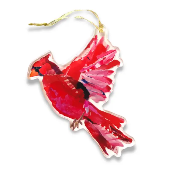 Lauren Dunn Cardinal in Flight Ornament - Gabrielle's Biloxi