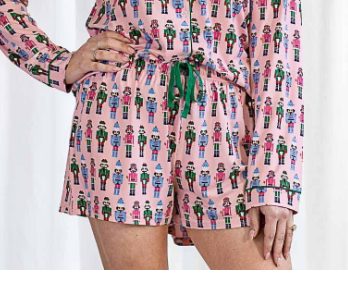 Nutcracker March Sleep Shorts - Light Pink/Multi - Gabrielle's Biloxi