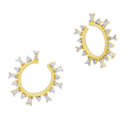 Freida Rothman Midnight Mosaic Illussion Hoop Earrings - Gabrielle's Biloxi