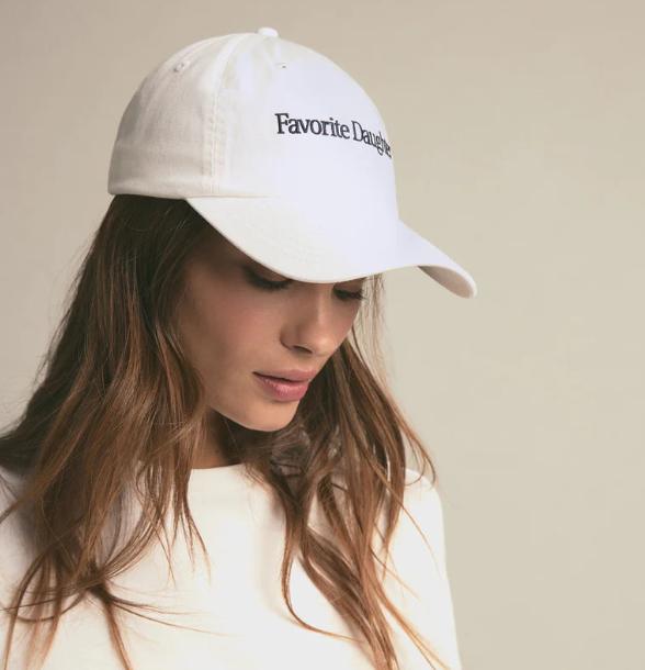 Favorite Daughter Classic Logo Baseball Hat - White - Gabrielle's Biloxi