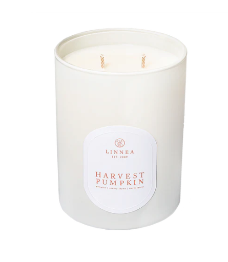 Linnea Harvest Pumpkin Large 2-wick Candle - Gabrielle's Biloxi