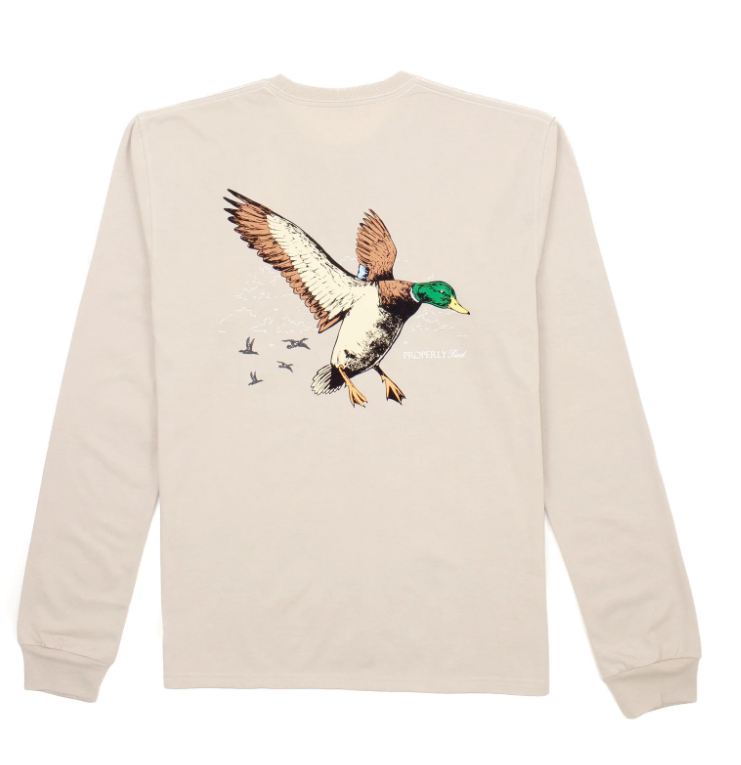 Properly Tied Mallard Flight LS - Linen - Gabrielle's Biloxi