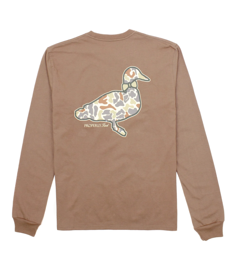 Properly Tied Field Camo Logo LS - Walnut - Gabrielle's Biloxi