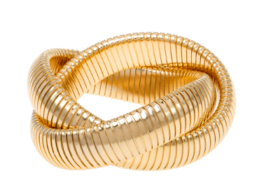 Janis Savitt High Polished Double Cobra Bracelet - Gold - Gabrielle's Biloxi
