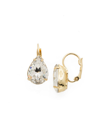 Sorrelli Timeless Teardrop Dangle Earrings - Bright Gold Crystal - Gabrielle's Biloxi