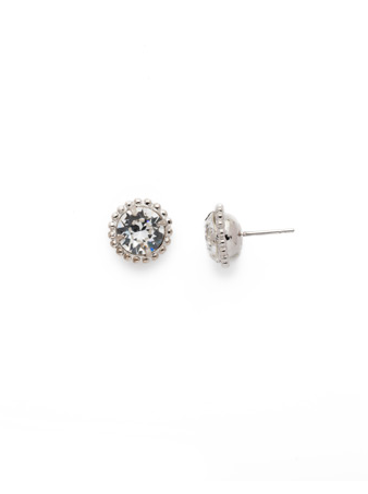 Sorrelli Simplicity Stud Earrings - Rhodium Crystal - Gabrielle's Biloxi