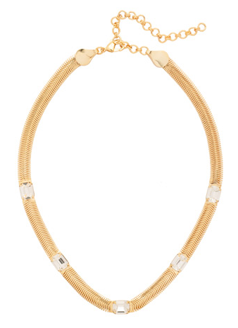Sorrelli Sadie Tennis Necklace - Bright Gold Crystal - Gabrielle's Biloxi