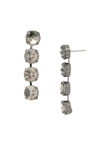 Sorrelli Mara Statement Earrings - Gun Metal Black Diamond - Gabrielle's Biloxi