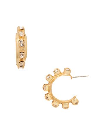 Sorrelli Marnie Hoop Earring - Matte Gold Crystal - Gabrielle's Biloxi
