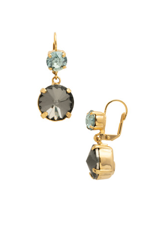 Sorrelli Dominique Dangle Earrings - Bright Gold Crystal Patina - Gabrielle's Biloxi