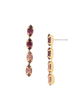 Sorrelli Clarissa Dangle Earrings - Bright Gold Merlot - Gabrielle's Biloxi