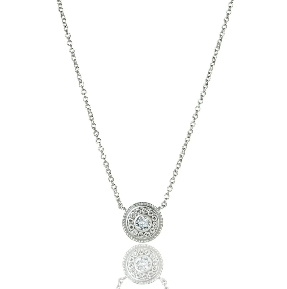 Freida Rothman Nautical Button Necklace - Silver - Gabrielle's Biloxi