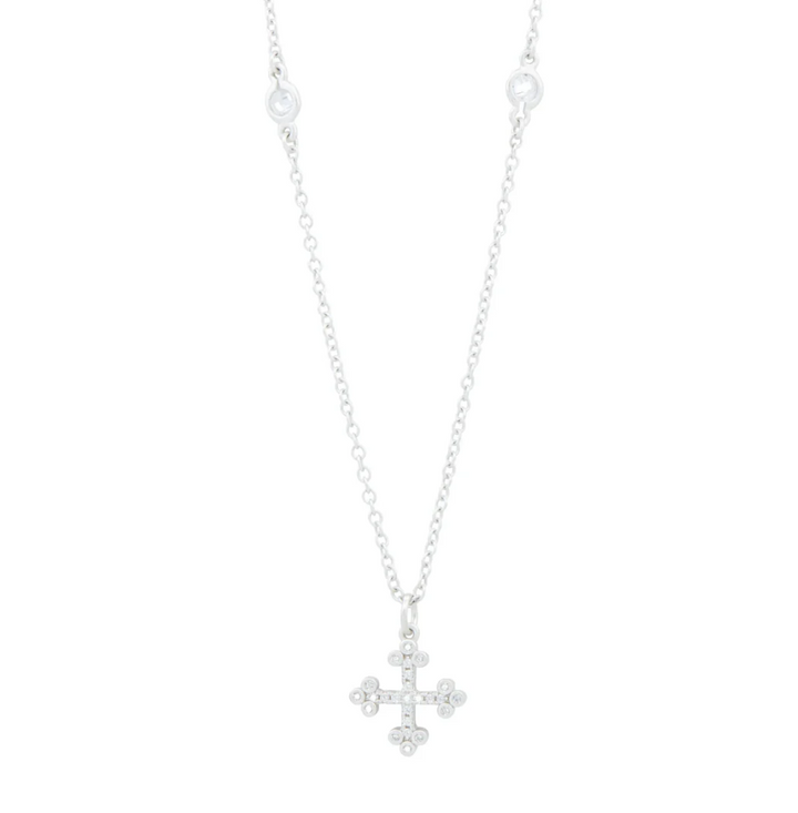 Freida Rothman Cross Necklace - Silver - Gabrielle's Biloxi