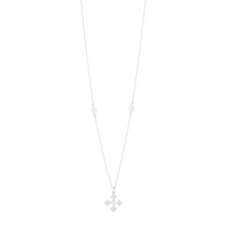 Freida Rothman Cross Necklace - Silver - Gabrielle's Biloxi