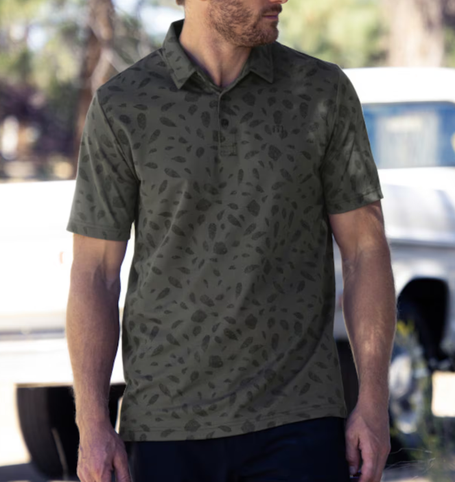 Travis Mathew Magma Melt Polo - Dark Olive - Gabrielle's Biloxi