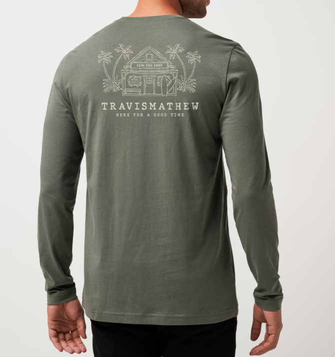 Travis Mathew Island Gem Long Sleeve - Dark Olive - Gabrielle's Biloxi