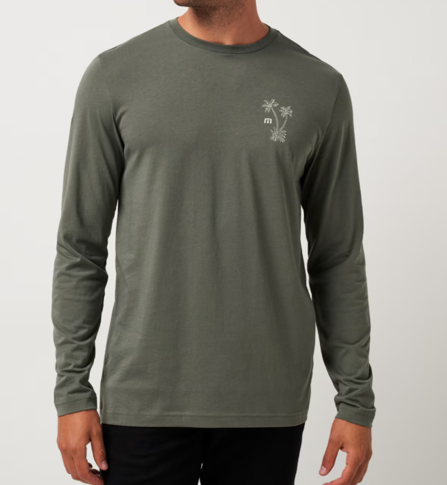 Travis Mathew Island Gem Long Sleeve - Dark Olive - Gabrielle's Biloxi